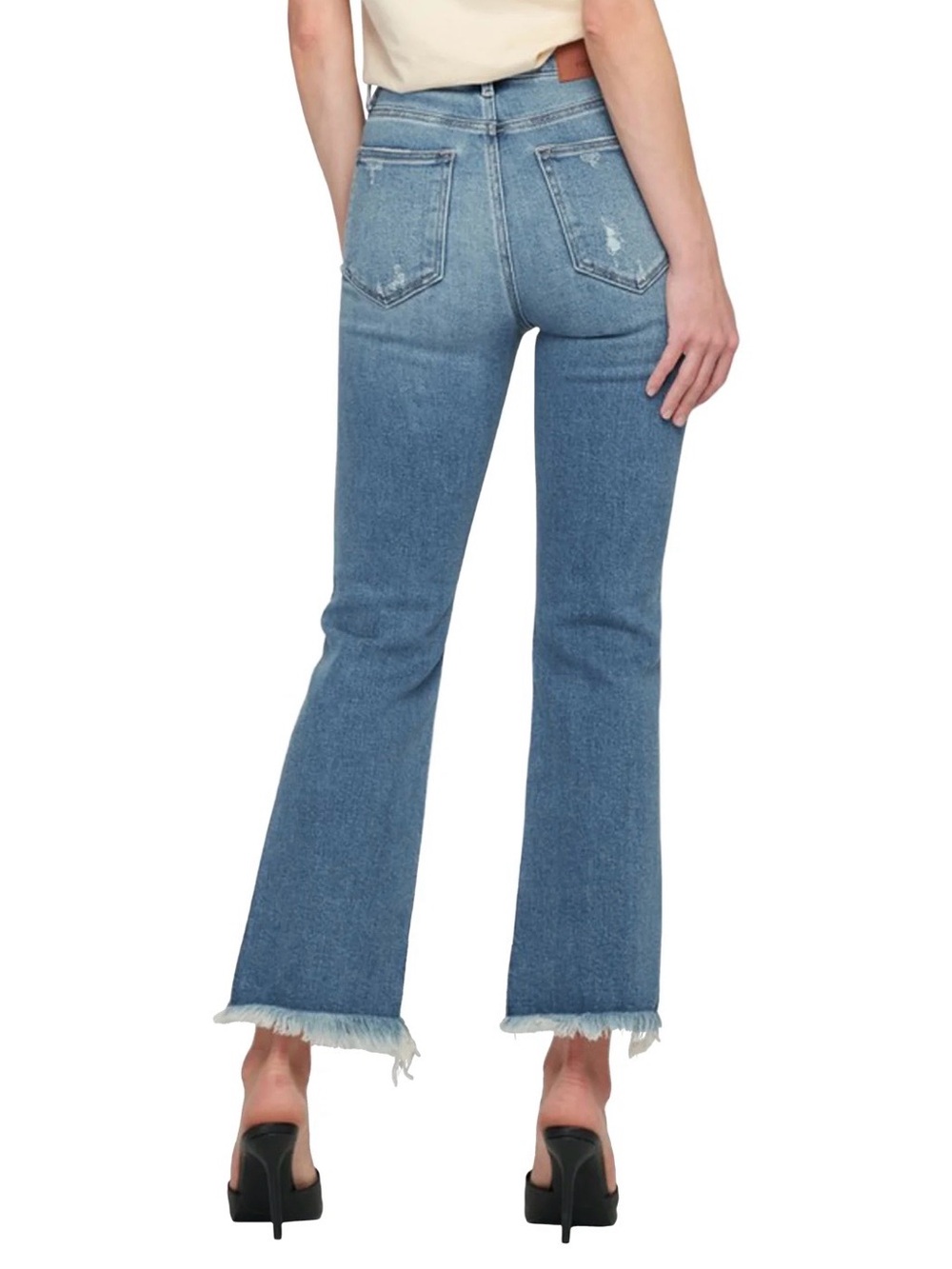 Hidden | High Rise Frayed Hem Cropped Jeans Size 25 - Picture 2 of 12
